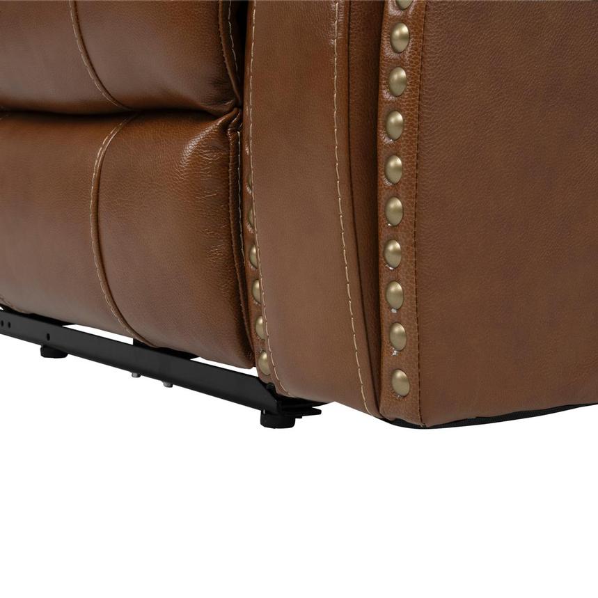 Durham Tan Leather Power Reclining Sofa w/Console alternate image, 12 of 13 images.