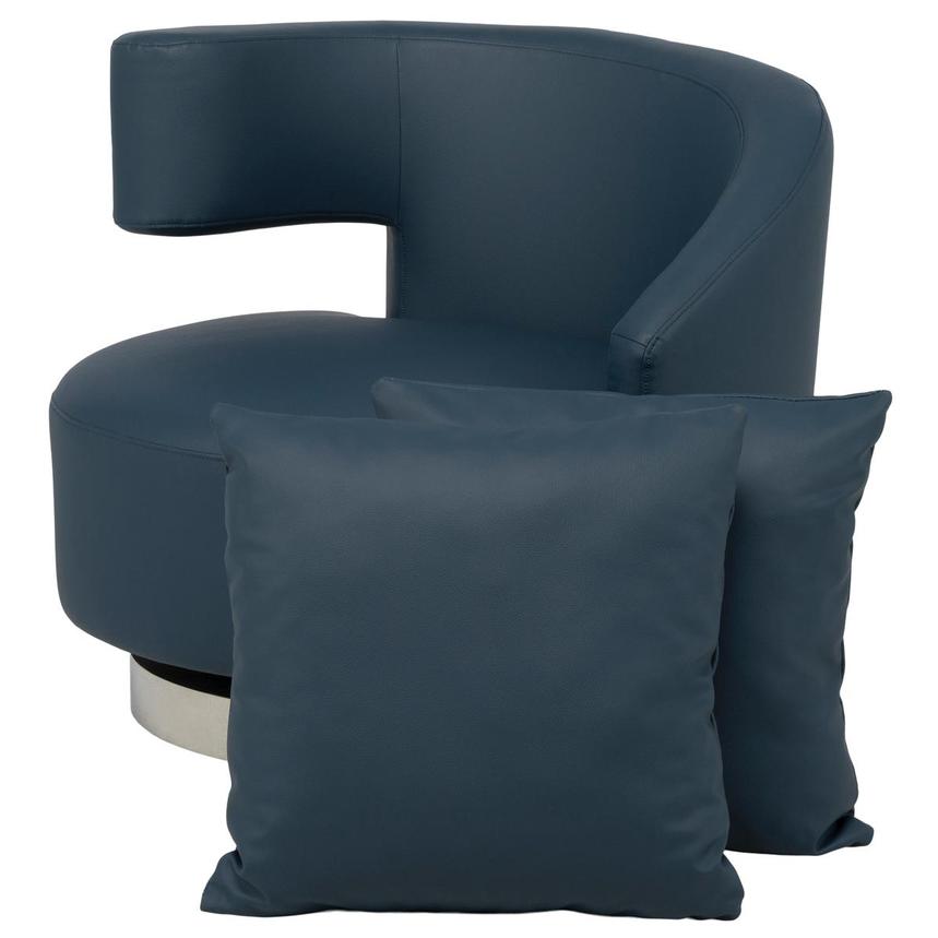 Okru III Blue Accent Chair w/2 Pillows  main image, 1 of 14 images.