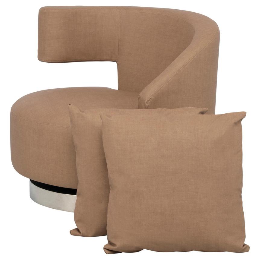 Okru III Brown Accent Chair w/2 Pillows  main image, 1 of 14 images.