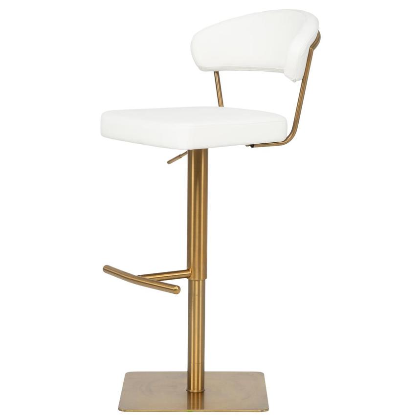 Bold White/Gold Adjustable Stool  main image, 1 of 9 images.