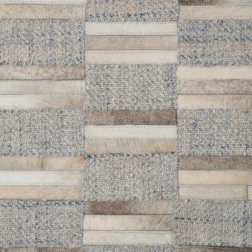 Storm Cowhide Patchwork 5' x 8' Area Rug  alternate image, 4 of 4 images.