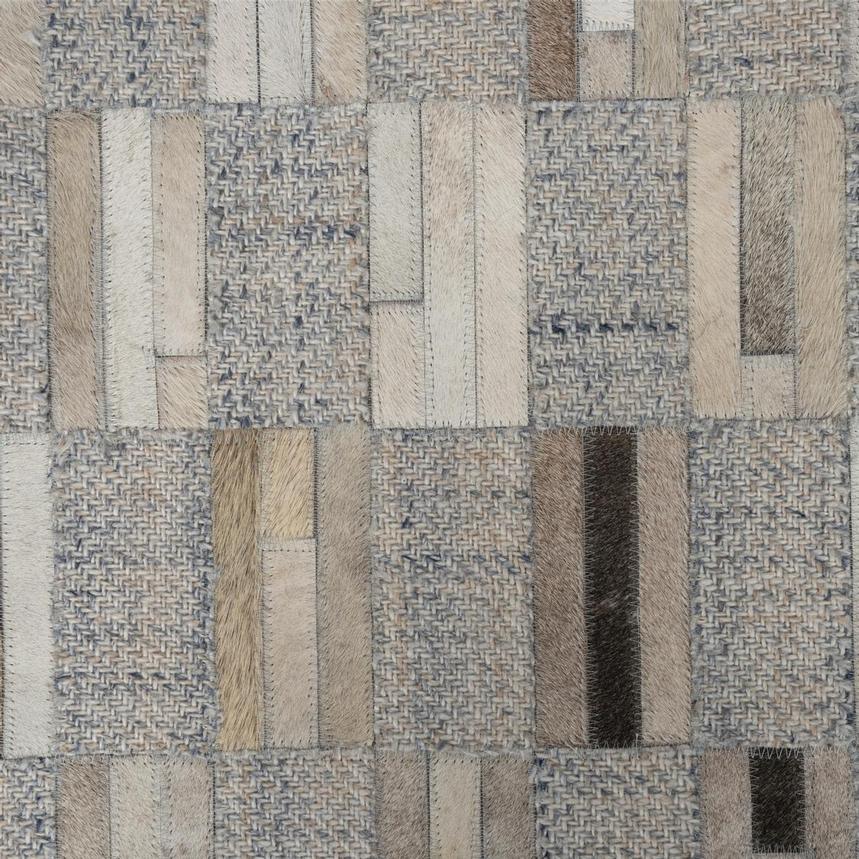 Storm Cowhide Patchwork 8' x 10' Area Rug  alternate image, 4 of 4 images.