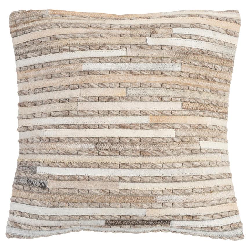 Tandy Brown Cowhide Patchwork Accent Pillow  main image, 1 of 3 images.