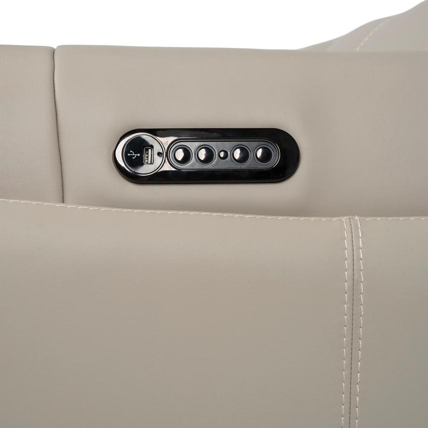 Luke 2.0 Taupe Leather Power Reclining Sectional with 4PCS/2PWR  alternate image, 9 of 9 images.