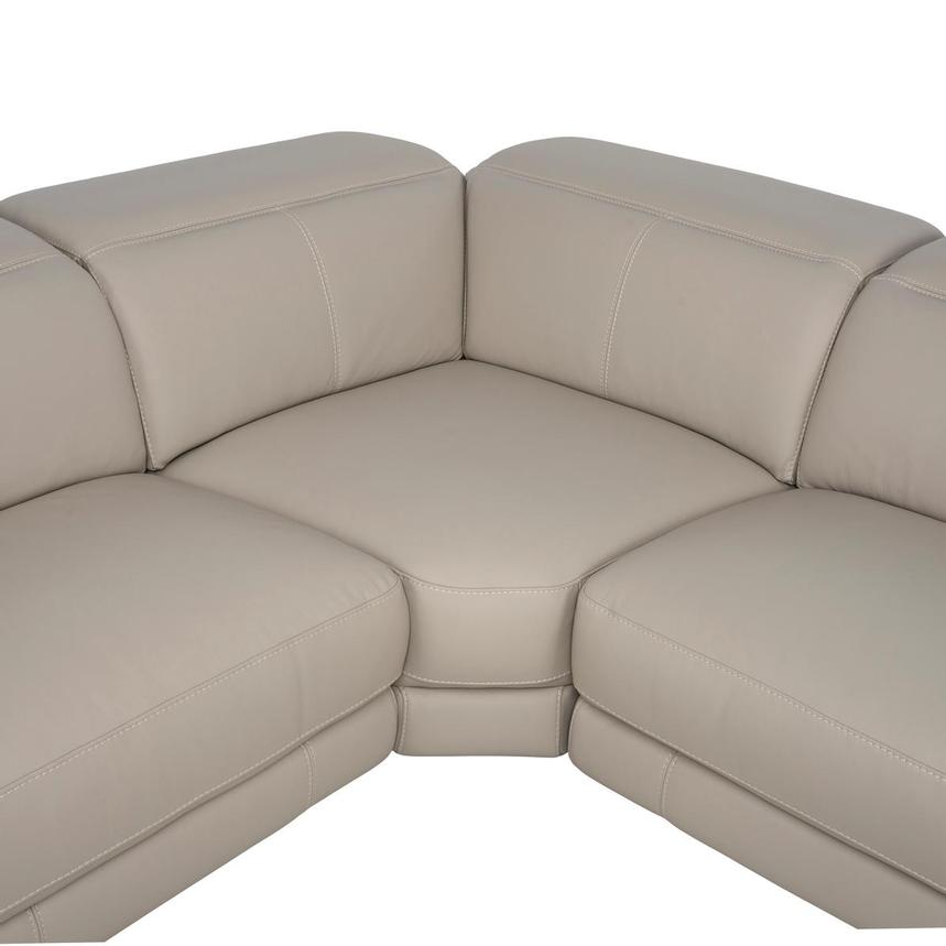 Luke 2.0 Taupe Leather Power Reclining Sectional with 4PCS/2PWR alternate image, 5 of 9 images.