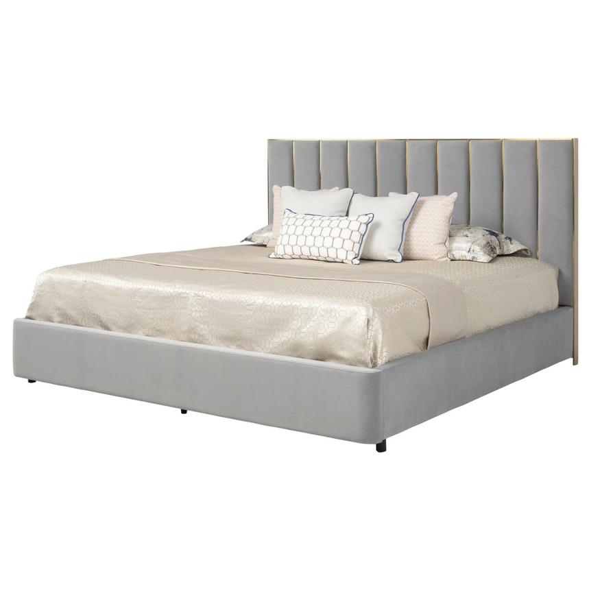 Linea Gray King Storage Bed  main image, 1 of 10 images.