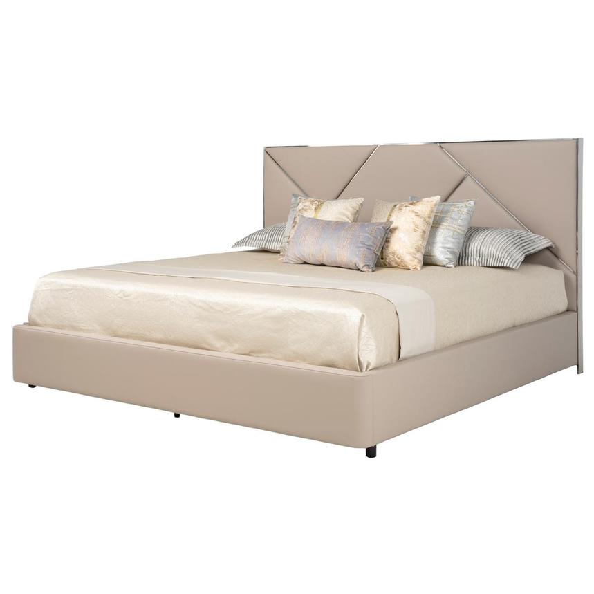 Orion Taupe Queen Storage Bed  main image, 1 of 9 images.