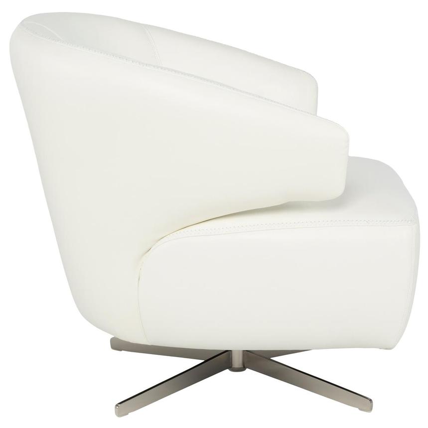 Tivona White Leather Swivel Chair  alternate image, 4 of 9 images.