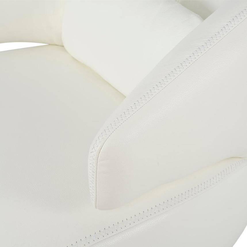 Tivona White Leather Swivel Chair alternate image, 7 of 9 images.