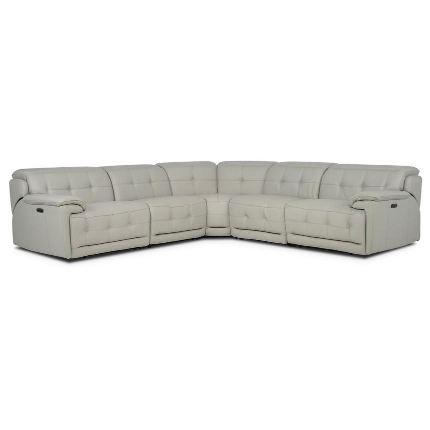 Graystone Leather Power Reclining Sectional with 5PCS/2PWR  main image, 1 of 9 images.