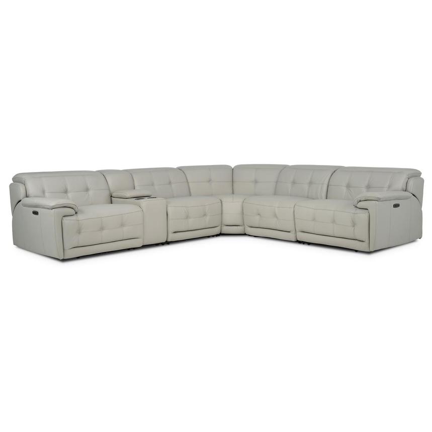 Graystone Leather Power Reclining Sectional with 6PCS/2PWR  main image, 1 of 12 images.