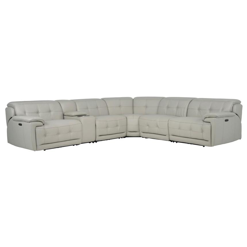 Graystone Leather Power Reclining Sectional with 6PCS/2PWR  main image, 1 of 12 images.