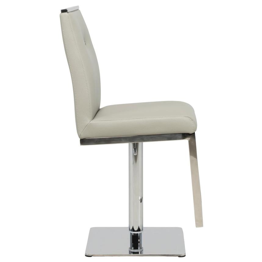 Hyde Light Gray Leather Adjustable Stool  alternate image, 6 of 12 images.