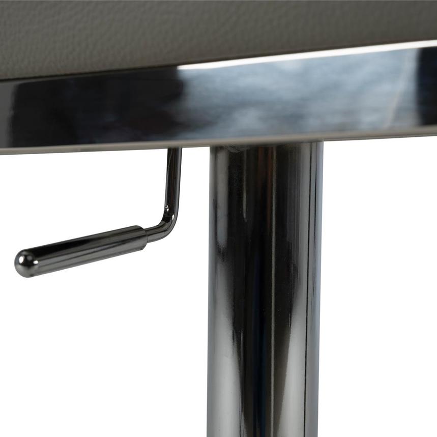 Hyde Light Gray Leather Adjustable Stool  alternate image, 11 of 12 images.