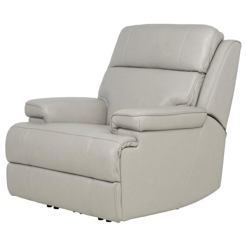 Alex Gray Leather Power Recliner  main image, 1 of 12 images.