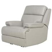 Alex Gray Leather Power Recliner  main image, 1 of 12 images.