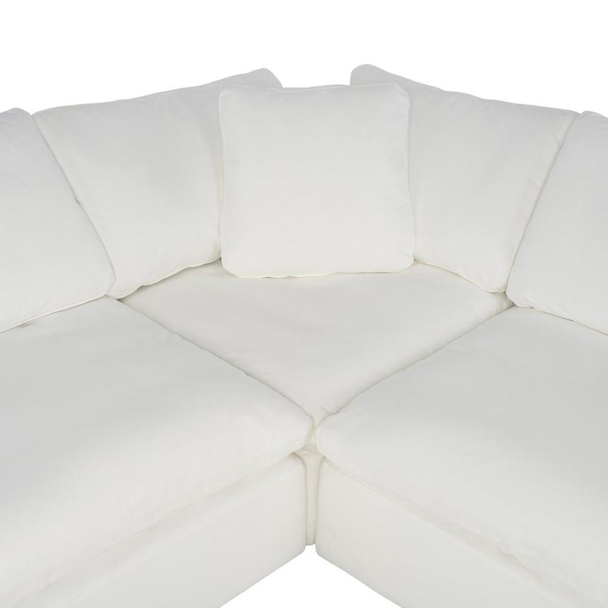 Nube White Corner Sofa with 6PCS/3 Armless Chairs  alternate image, 4 of 13 images.