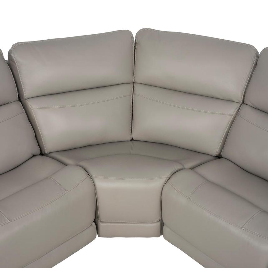 Granite Leather Power Reclining Sectional with 4PCS/2PWR  alternate image, 4 of 12 images.