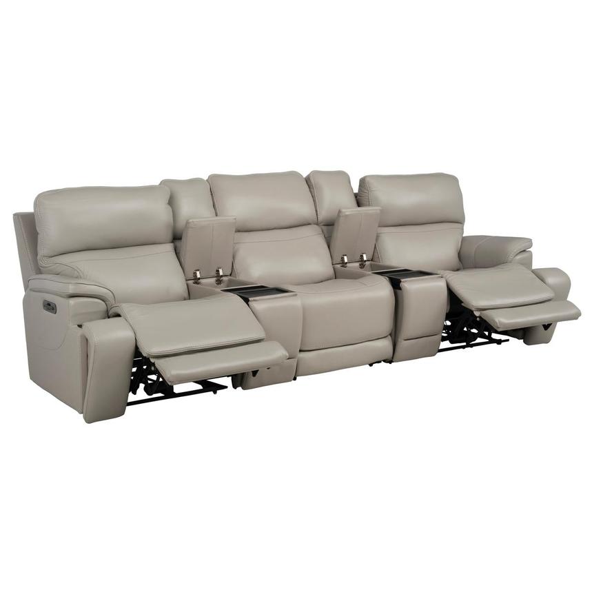 Granite Home Theater Leather Seating with 5PCS/2PWR alternate image, 2 of 15 images.