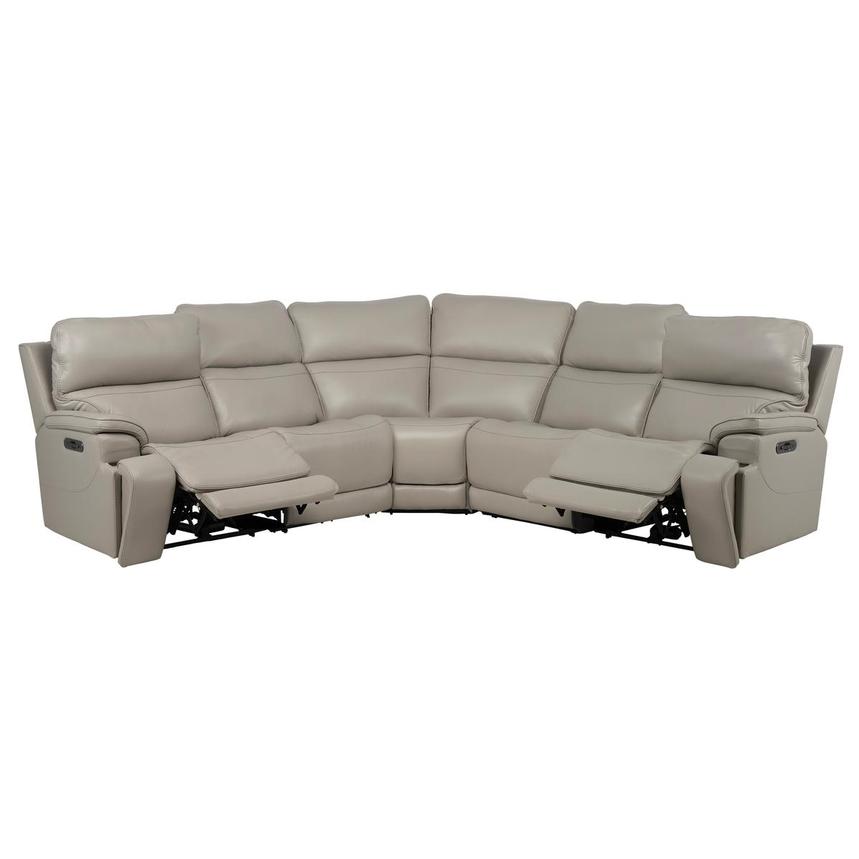 Granite Leather Power Reclining Sectional with 5PCS/2PWR alternate image, 2 of 13 images.
