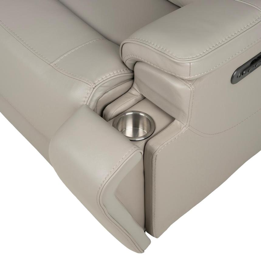 Granite Leather Power Reclining Sectional with 6PCS/3PWR | El