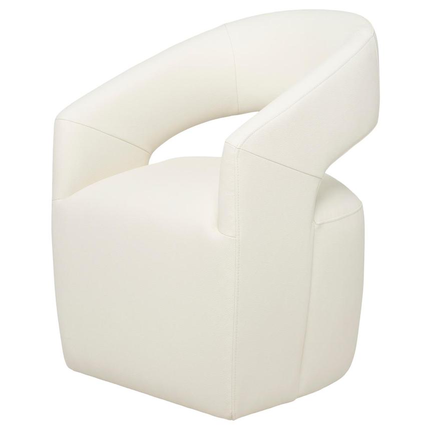 Lilly White Arm Chair w/Casters  main image, 1 of 9 images.