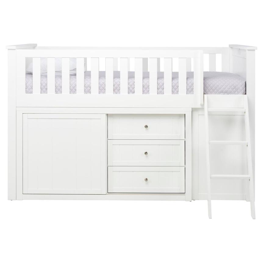 Balto White Twin Loft Bed w/Storage  main image, 1 of 13 images.