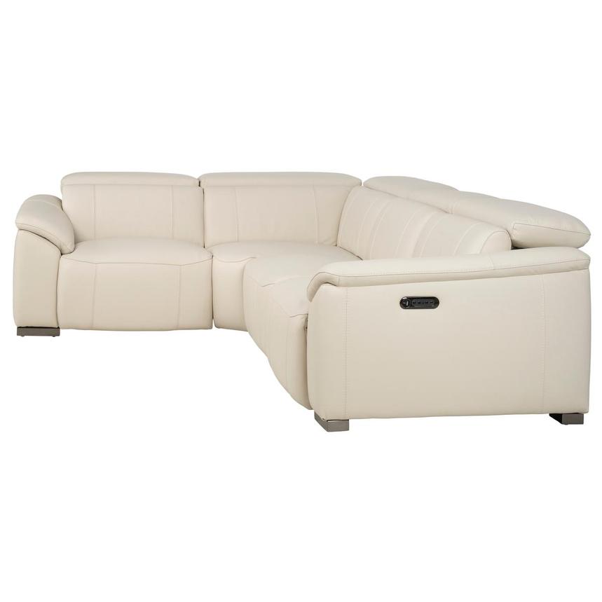 Cordova Cream Leather Power Reclining Sectional with 4PCS/2PWR  alternate image, 4 of 11 images.