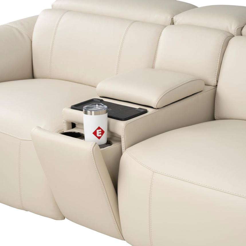 Cordova Cream Leather Power Reclining Sectional with 6PCS/2PWR  alternate image, 6 of 13 images.