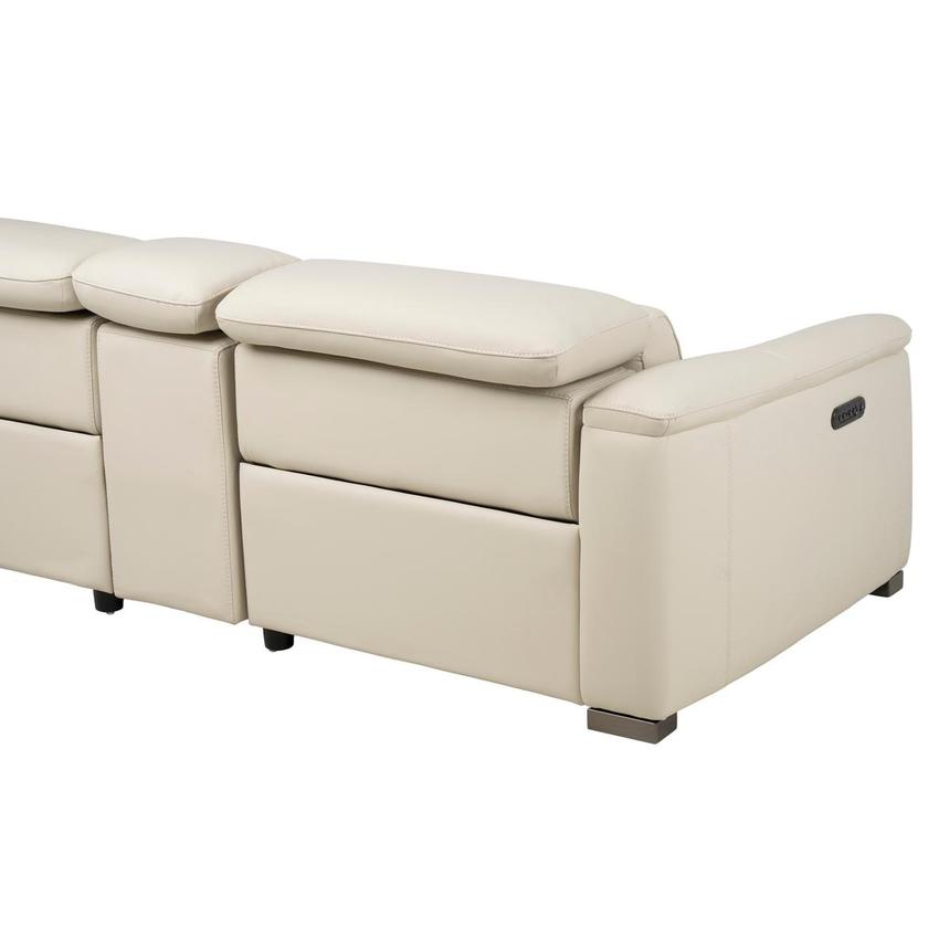 Cordova Cream Leather Power Reclining Sectional with 6PCS/3PWR  alternate image, 8 of 13 images.