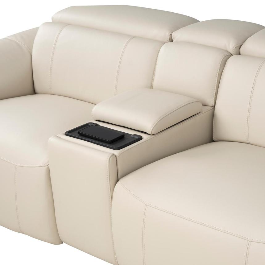 Cordova Cream Leather Power Reclining Sectional with 6PCS/3PWR alternate image, 5 of 13 images.