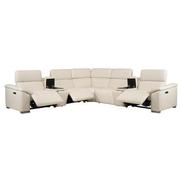 Cordova Cream Leather Power Reclining Sectional with 7PCS/3PWR  alternate image, 2 of 13 images.