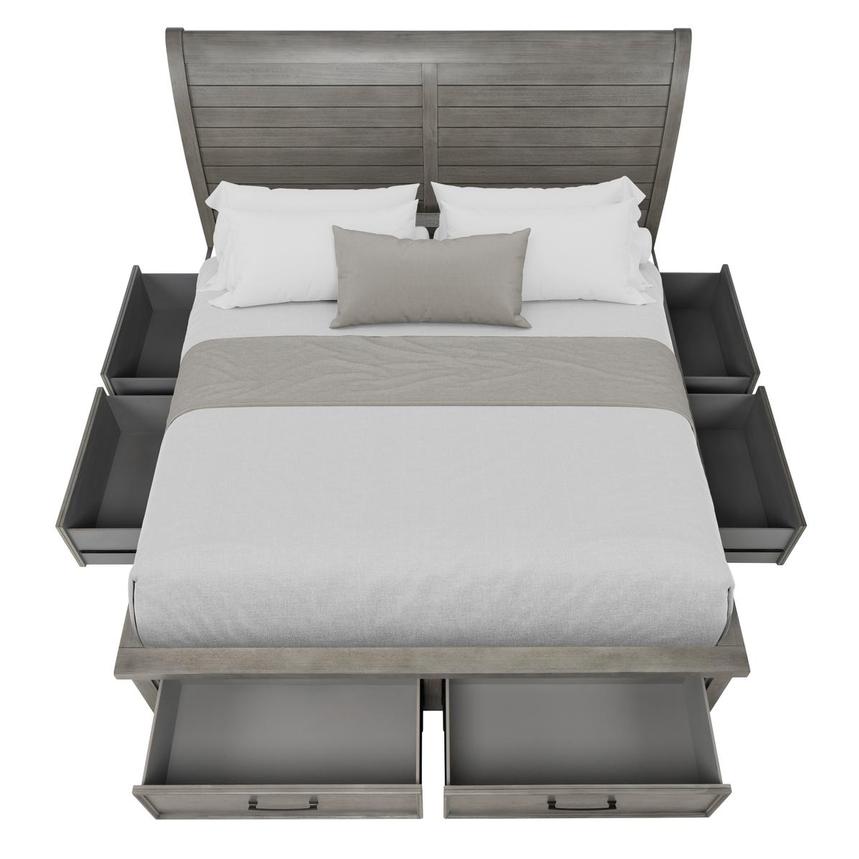 Justin Gray Queen Storage Bed alternate image, 5 of 8 images.