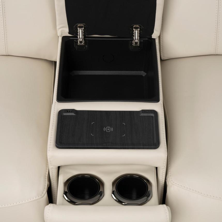 Cordova Cream Home Theater Leather Seating with 5PCS/2PWR alternate image, 7 of 12 images.
