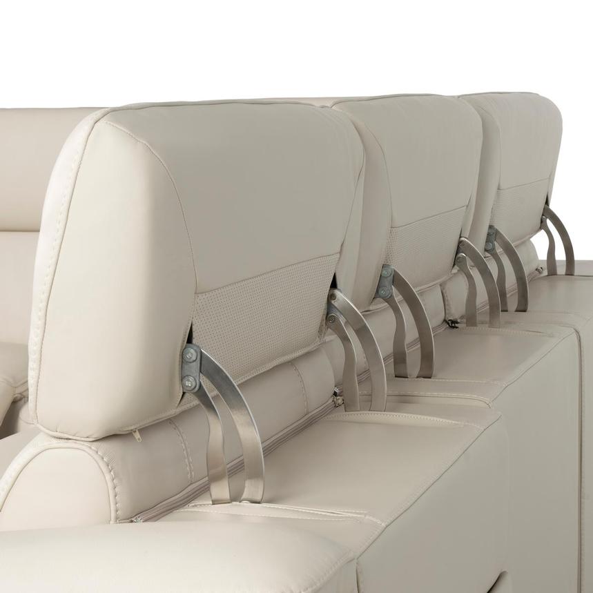 Cordova Cream Home Theater Leather Seating with 5PCS/3PWR  alternate image, 9 of 13 images.