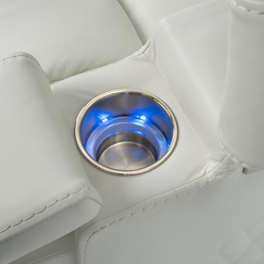 Zeus Leather Power Reclining Sofa w/Console alternate image, 12 of 16 images.