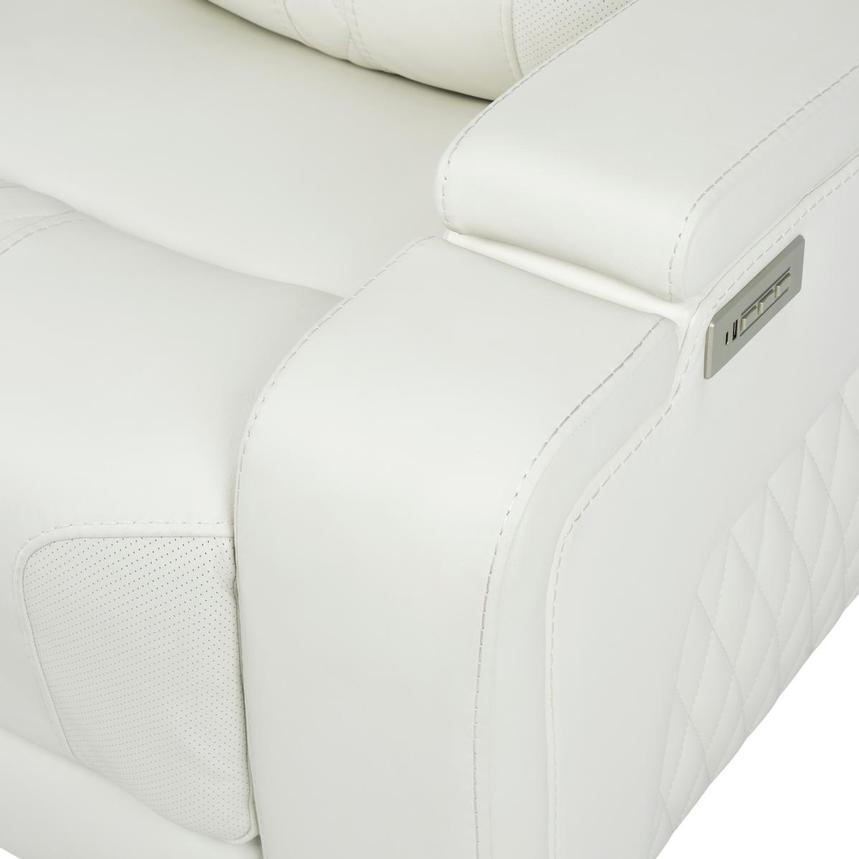 Zeus Leather Power Reclining Sofa w/Console alternate image, 14 of 17 images.