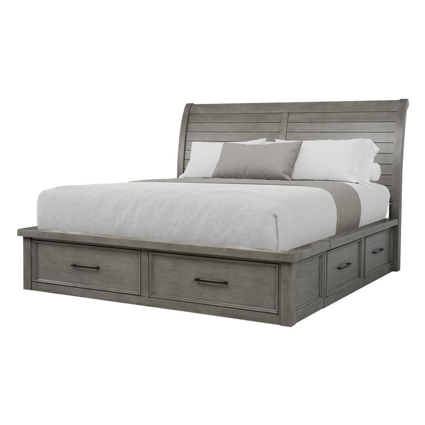 Justin Gray King Storage Bed  main image, 1 of 9 images.