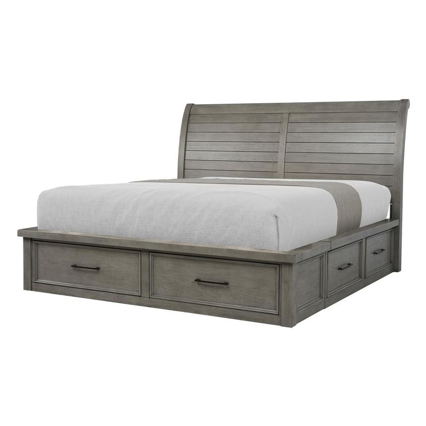 Justin Gray King Storage Bed  alternate image, 2 of 9 images.