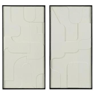 Frosted Geometry Set of 2 Canvas Wall Art