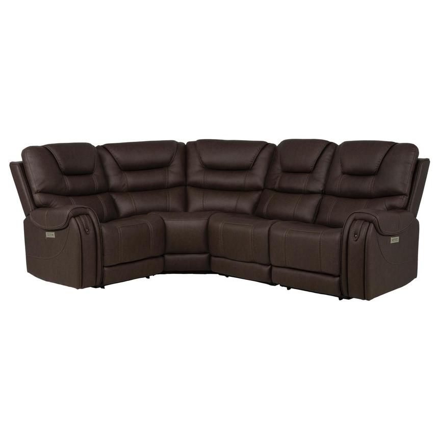 Capriccio Brown Power Reclining Sectional with 4PCS/2PWR  main image, 1 of 10 images.