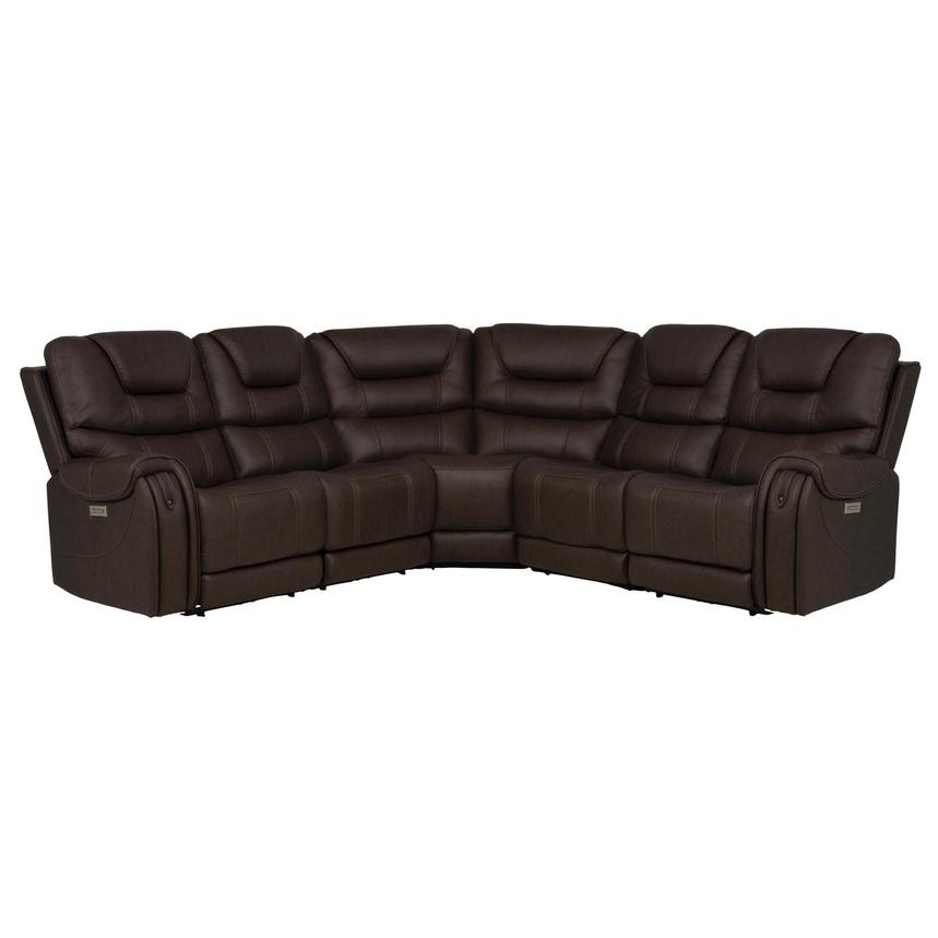 Capriccio Brown Power Reclining Sectional with 5PCS/3PWR  main image, 1 of 10 images.