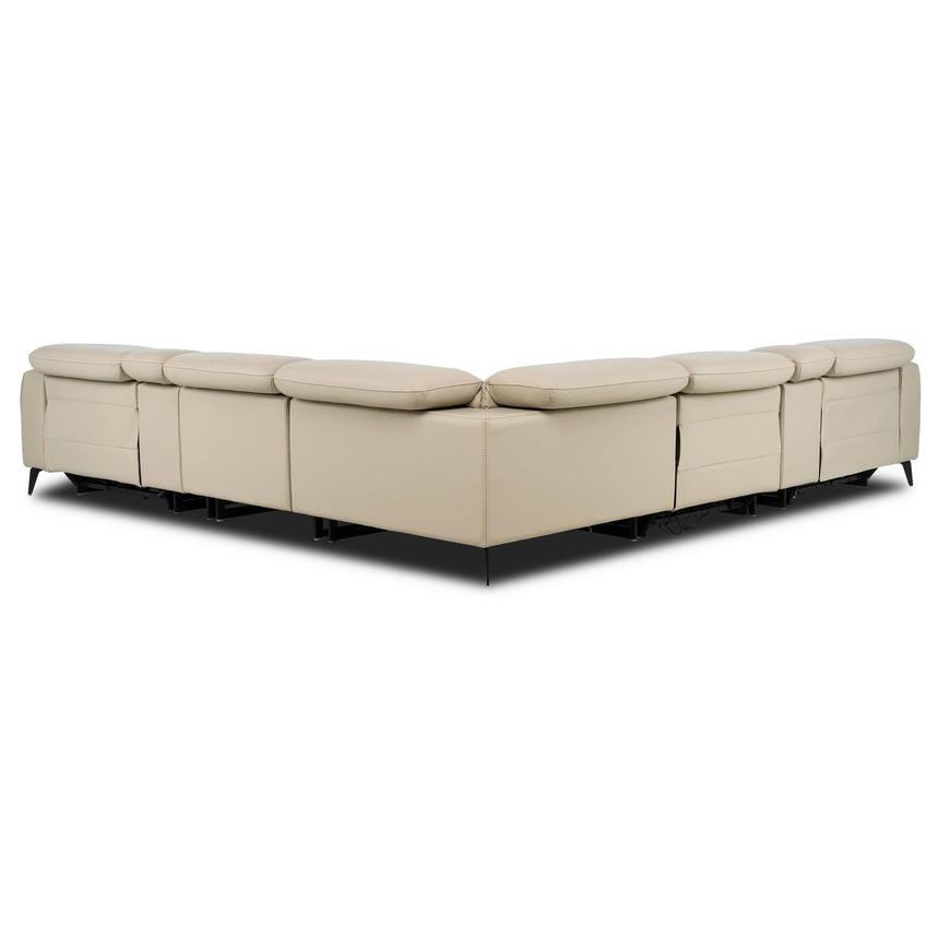 Luke 2.0 Taupe Leather Power Reclining Sectional with 7PCS/3PWR  alternate image, 4 of 11 images.