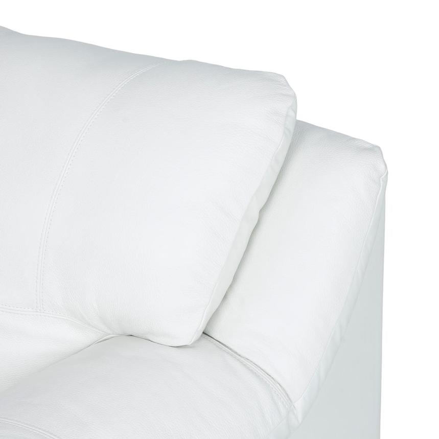 Rio White II Leather Corner Sofa w/Right Chaise  alternate image, 6 of 9 images.