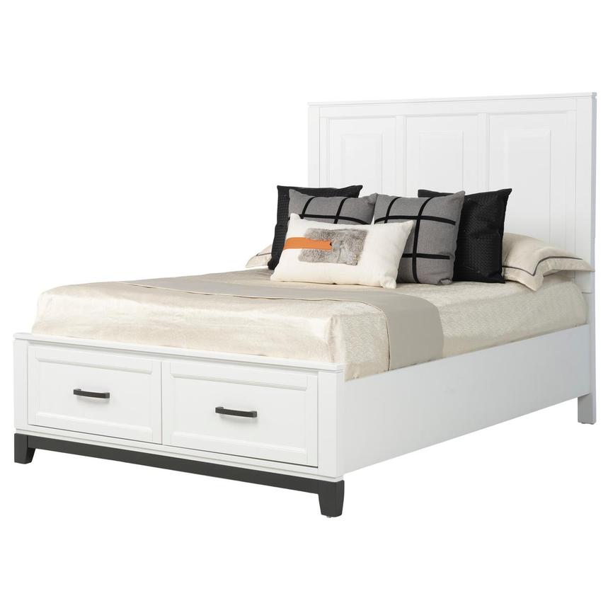 Eason White Queen Storage Bed  main image, 1 of 9 images.