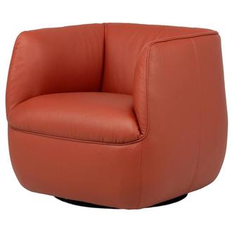 Aria Terracotta Leather Accent Chair