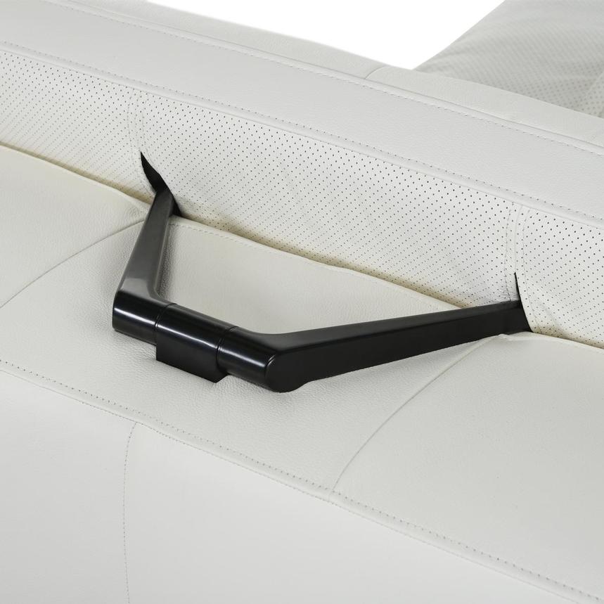 Nate White Leather Corner Sofa w/Left Chaise  alternate image, 6 of 7 images.