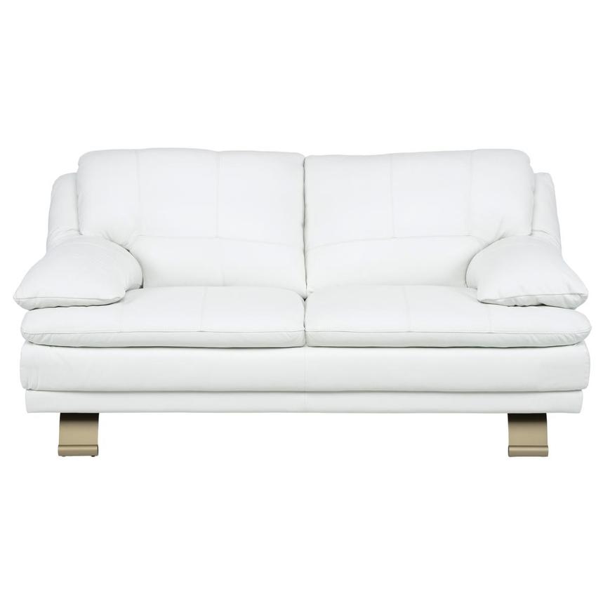 Rio White II Leather Loveseat  main image, 1 of 8 images.