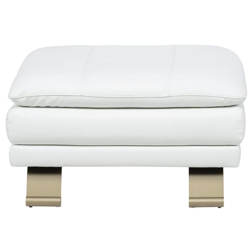 Rio White II Leather Ottoman  main image, 1 of 7 images.