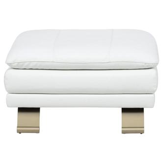 Rio White II Leather Ottoman